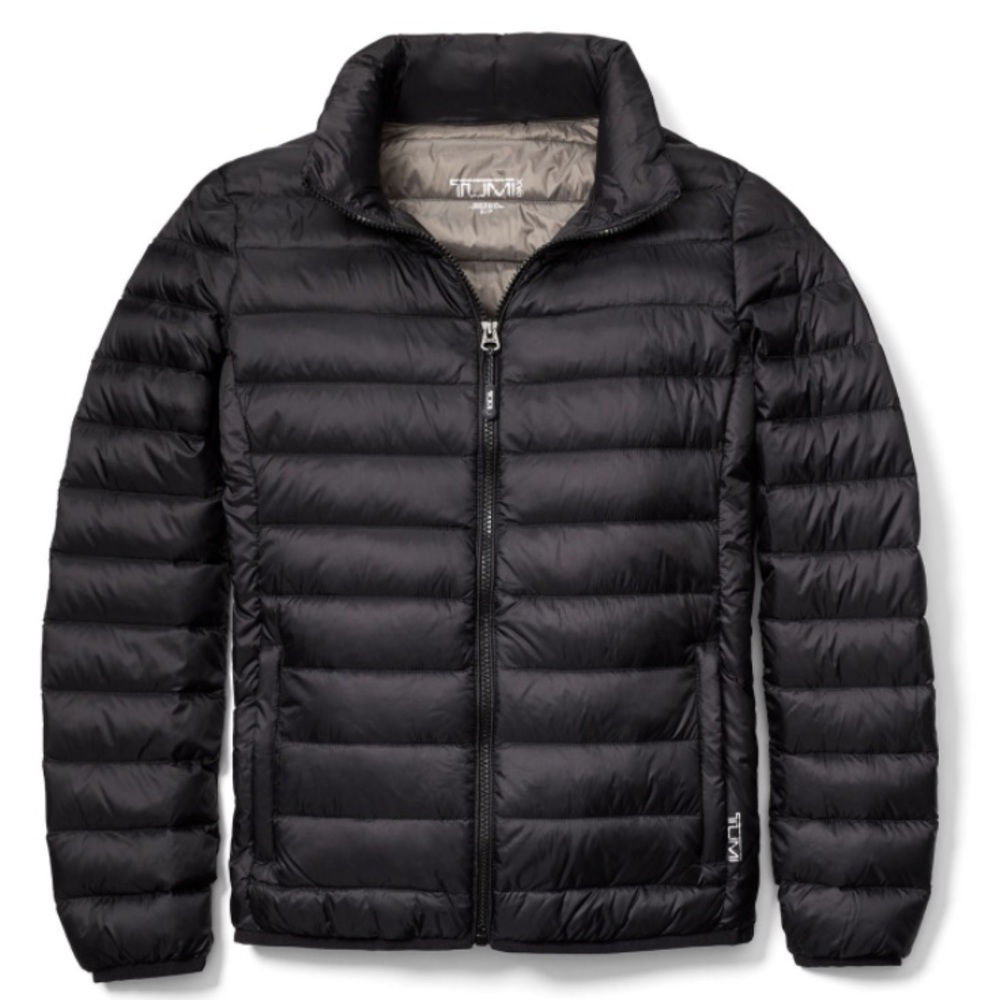 TUMI CLAIRMONT PACKABLE TRAVEL PUFFER JACKET BLACK SIZE M ⭐️⭐️⭐️⭐️
